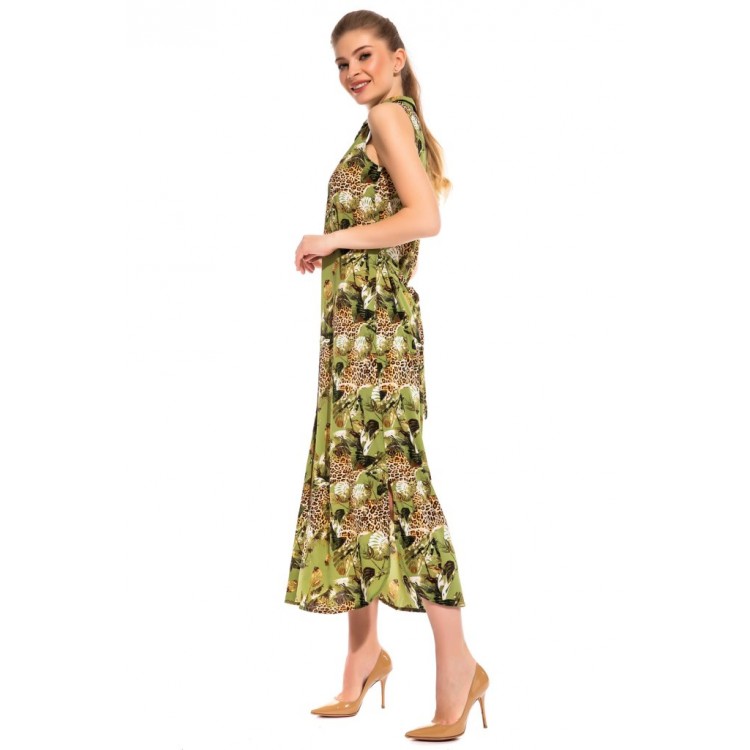 Платье-туника из вискозы  221 Sunrise green, PECHE MONNAIE