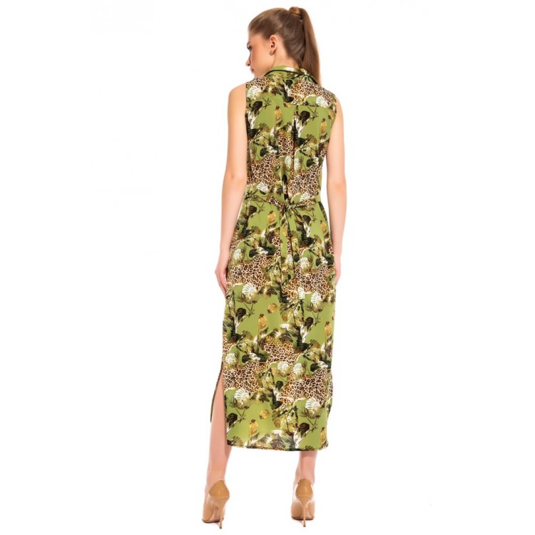 Платье-туника из вискозы  221 Sunrise green, PECHE MONNAIE