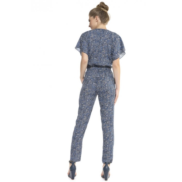 Комбинезон из натурального штапеля 225 Bleu magique jeans, PECHE MONNAIE