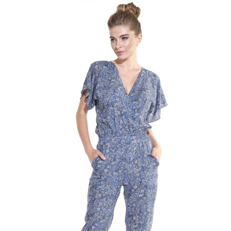 Комбинезон из натурального штапеля 225 Bleu magique jeans, PECHE MONNAIE