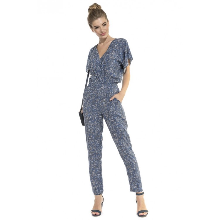 Комбинезон из натурального штапеля 225 Bleu magique jeans, PECHE MONNAIE