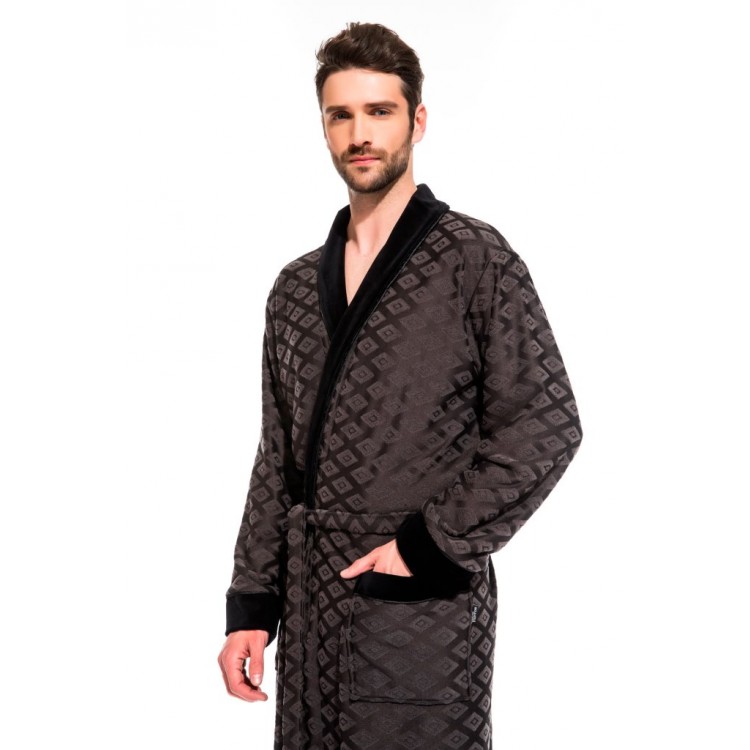 Облегченный махровый халат из бамбука 420 Organique Bamboo anthracite, PECHE MONNAIE