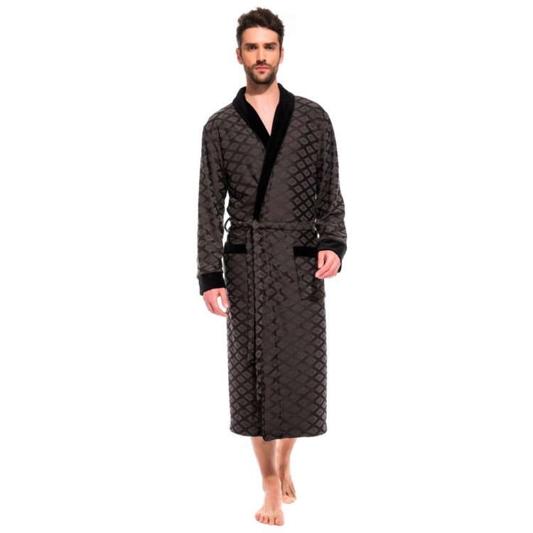 Облегченный махровый халат из бамбука 420 Organique Bamboo anthracite, PECHE MONNAIE