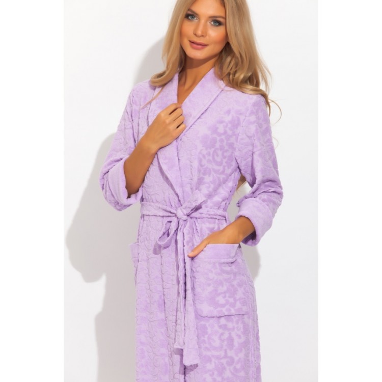 Женский трикотажный халат 470 JASMIN lilac, PECHE MONNAIE