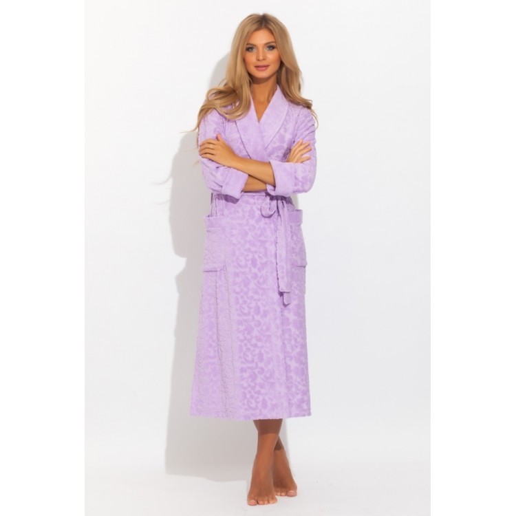 Женский трикотажный халат 470 JASMIN lilac, PECHE MONNAIE