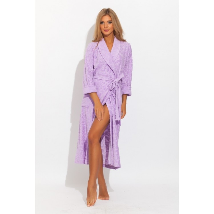 Женский трикотажный халат 470 JASMIN lilac, PECHE MONNAIE
