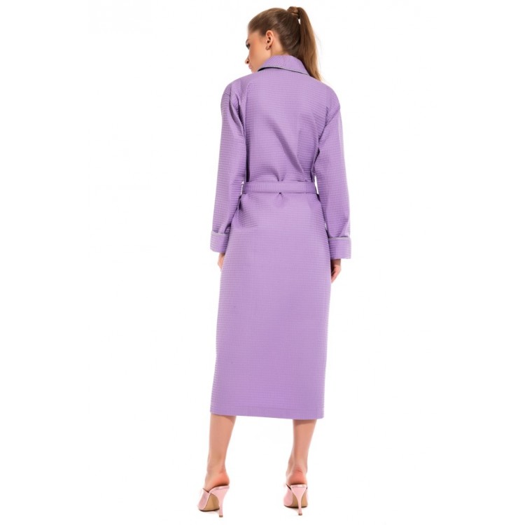 Женский вафельный халат 721 Naturel lilac, PÊCHE MONNAIE Женский вафельный халат 721 Naturel lilac, PÊCHE MONNAIE