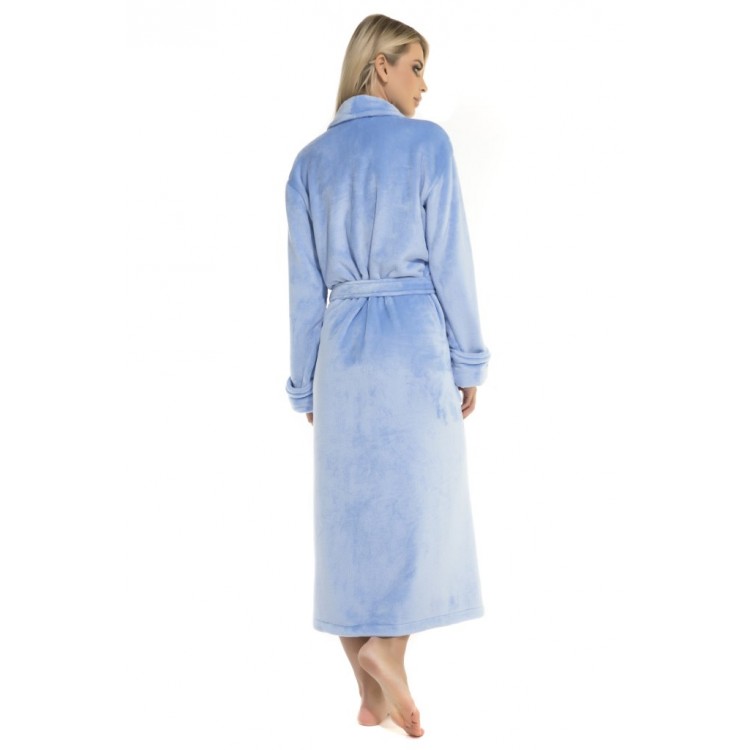 Женский махровый халат 732 blue, PECHE MONNAIE