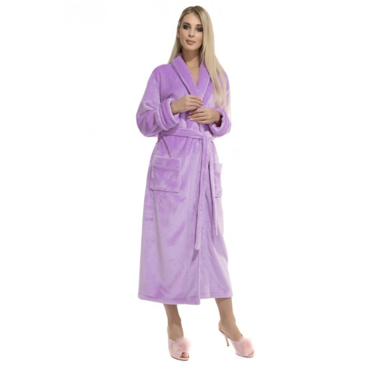 Женский махровый халат 732 lilac, PECHE MONNAIE