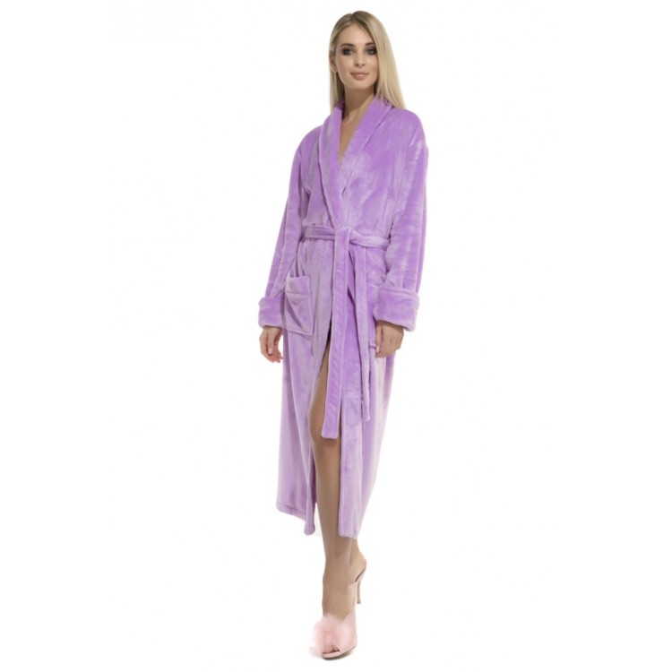 Женский махровый халат 732 lilac, PECHE MONNAIE