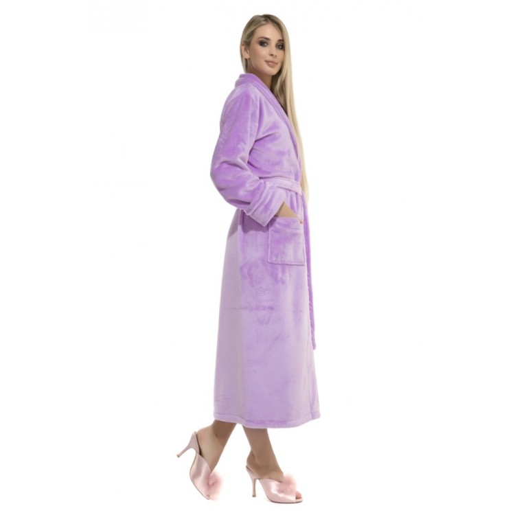 Женский махровый халат 732 lilac, PECHE MONNAIE