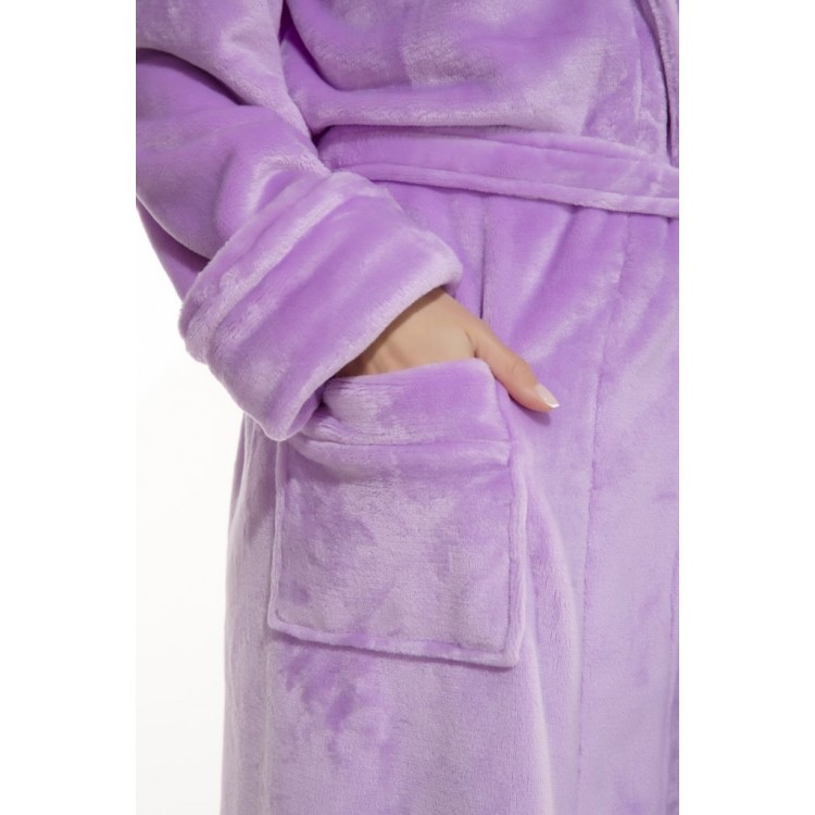 Женский махровый халат 732 lilac, PECHE MONNAIE