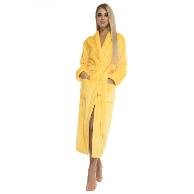 Женский махровый халат 732 yellow, PECHE MONNAIE Женский махровый халат 732 yellow, PECHE MONNAIE