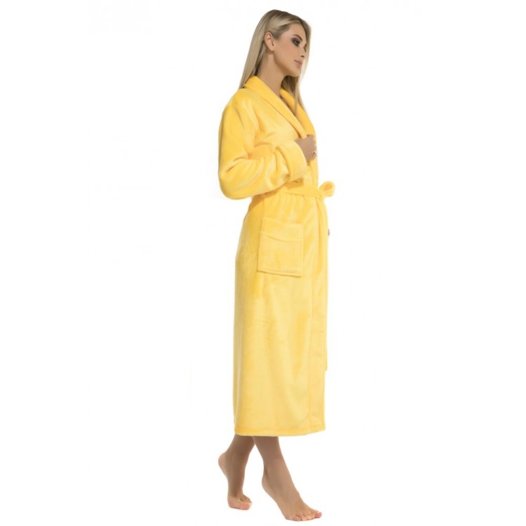 Женский махровый халат 732 yellow, PECHE MONNAIE Женский махровый халат 732 yellow, PECHE MONNAIE