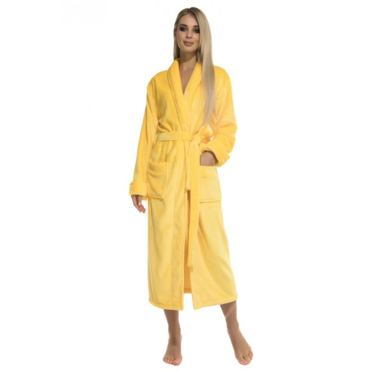 Женский махровый халат 732 yellow, PECHE MONNAIE