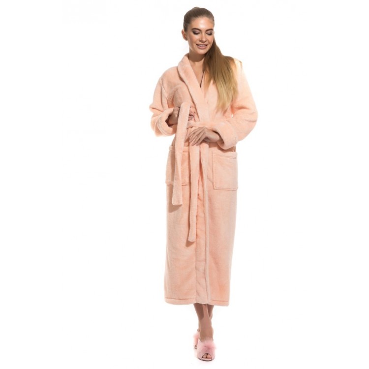 Женский халат велсофт 732 peach, PECHE MONNAIE