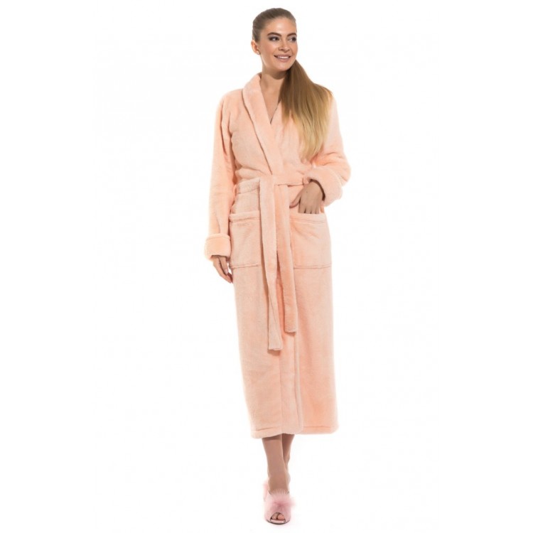Женский халат велсофт 732 peach, PECHE MONNAIE