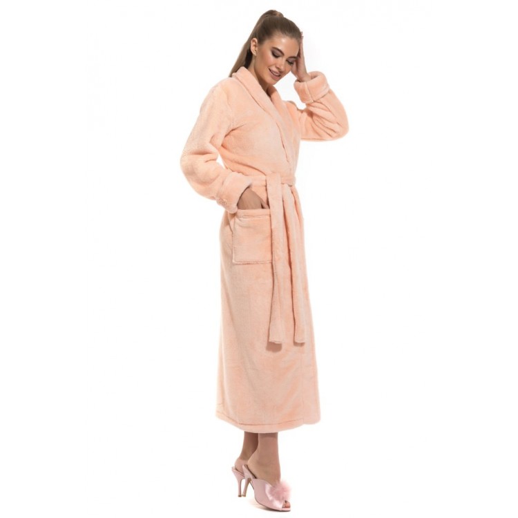 Женский халат велсофт 732 peach, PECHE MONNAIE