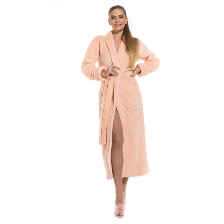 Женский халат велсофт 732 peach, PECHE MONNAIE