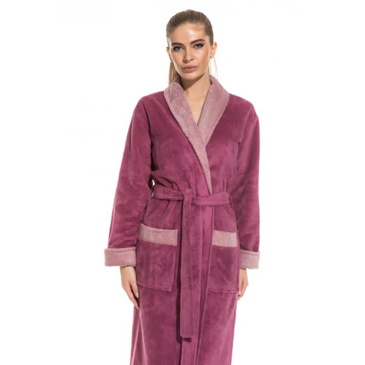 Женский халат из бамбука 735 pink Belette, PECHE MONNAIE