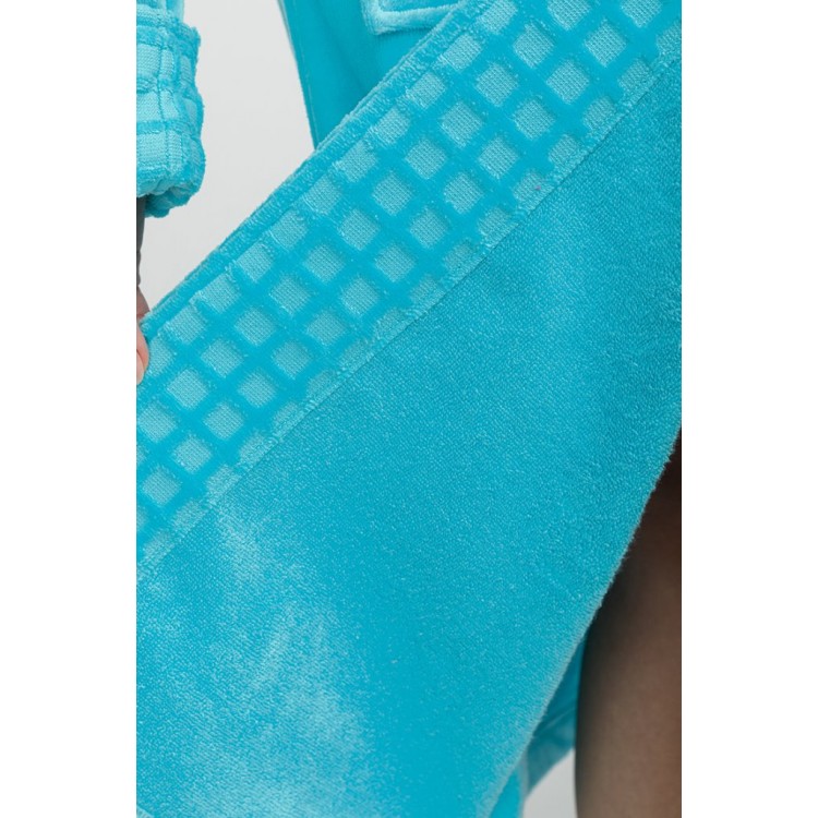 Халат махровый женский 742 Ultra Doux turquoise, PECHE MONNAIE Халат махровый женский 742 Ultra Doux turquoise, PECHE MONNAIE
