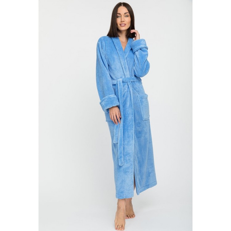 Халат женский длинный 745 Tendre azure, PECHE MONNAIE