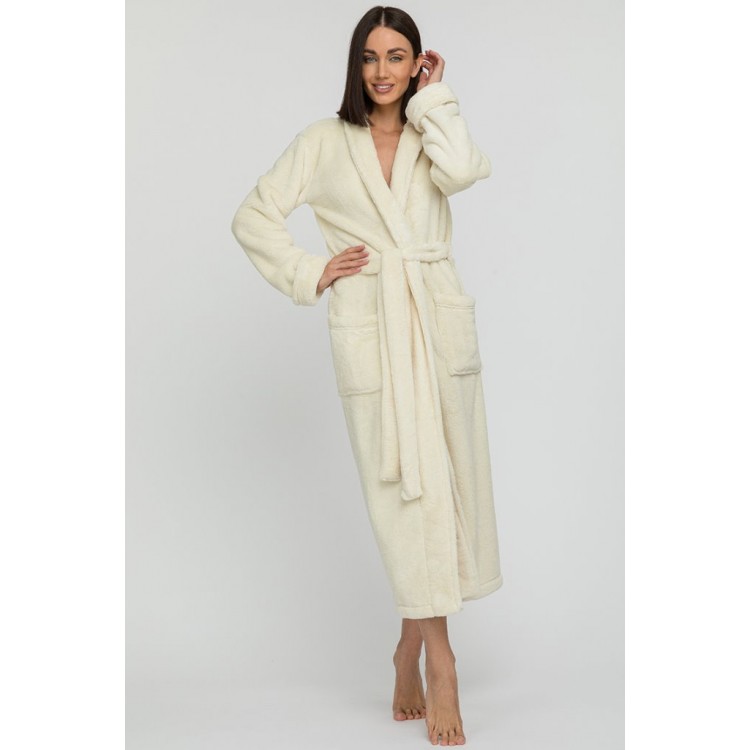 Халат женский длинный 745 Tendre milk, PECHE MONNAIE