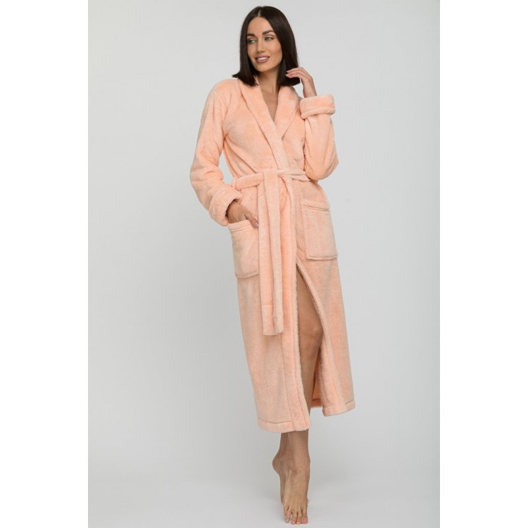 Халат женский длинный 745 Tendre peach, PECHE MONNAIE