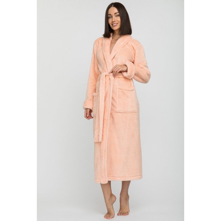 Халат женский длинный 745 Tendre peach, PECHE MONNAIE