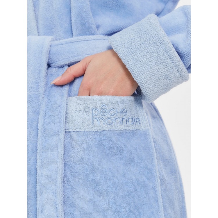 Халат бамбуковый женский 747 Soft Touch azure, PECHE MONNAIE