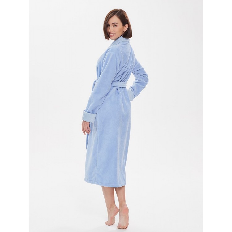 Халат бамбуковый женский 747 Soft Touch azure, PECHE MONNAIE