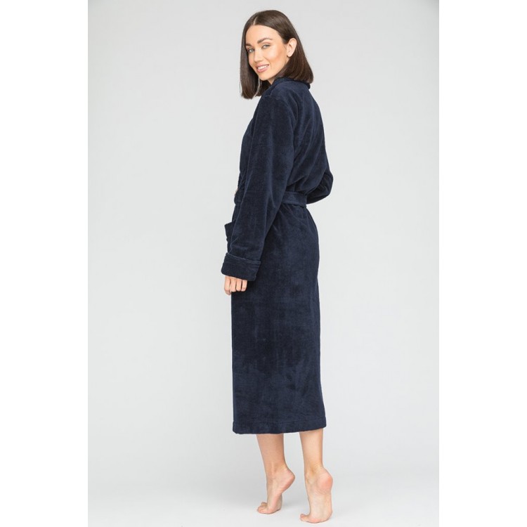 Женскй  махровый халат из бамбука 908-blue NATUREL, Peche Monnaie 