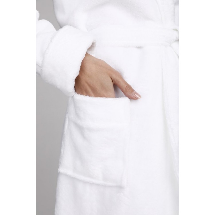 Женскй  махровый халат из бамбука 908-white NATUREL, Peche Monnaie 
