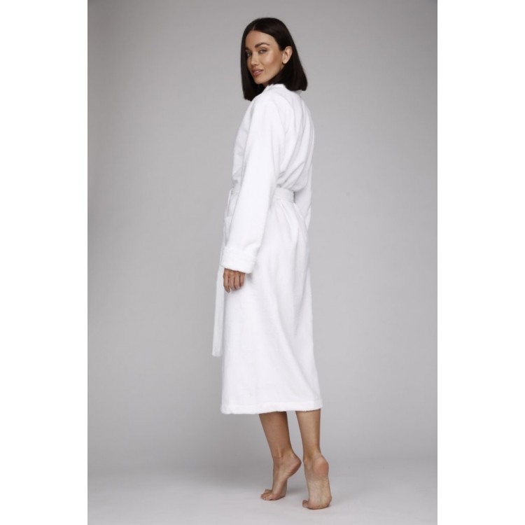 Женскй  махровый халат из бамбука 908-white NATUREL, Peche Monnaie 