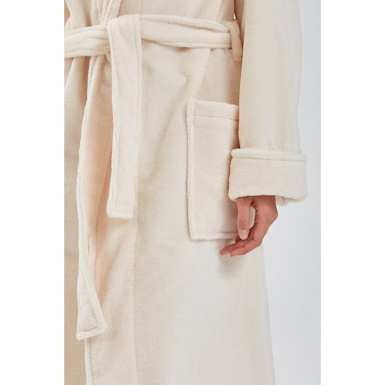 Халат женский бамбуковый 908 NATUREL крем, PECHE MONNAIE