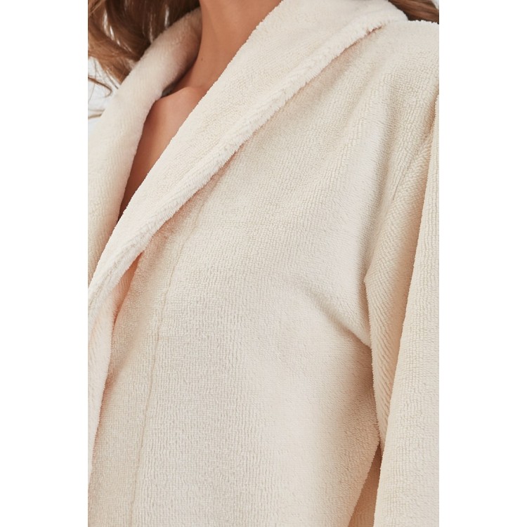Халат женский бамбуковый 908 NATUREL крем, PECHE MONNAIE