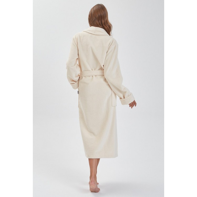 Халат женский бамбуковый 908 NATUREL крем, PECHE MONNAIE