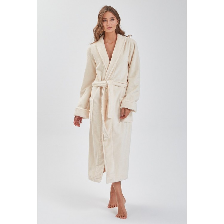 Халат женский бамбуковый 908 NATUREL крем, PECHE MONNAIE