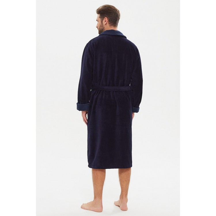 Халат бамбуковый мужской 947 Energy - dark blue, PECHE MONNAIE