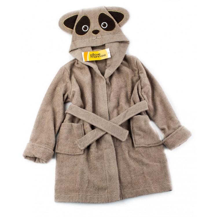 Детский махровый халат Brown Panda, PECHE MONNAIE