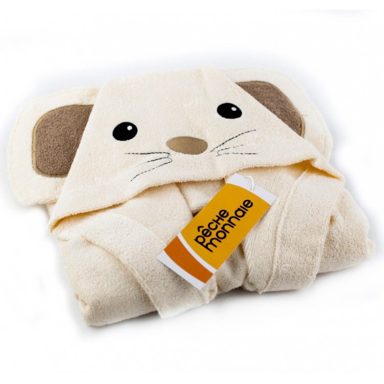Детский махровый халат Funny Mouse crem, PECHE MONNAIE
