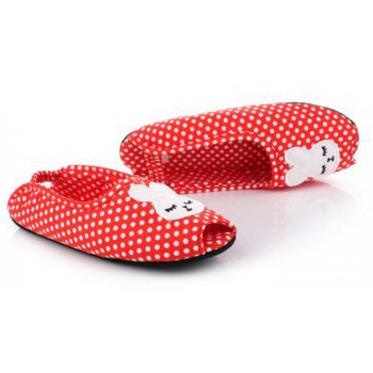 Женские домашние тапочки балетки L-94red, Pattimelo