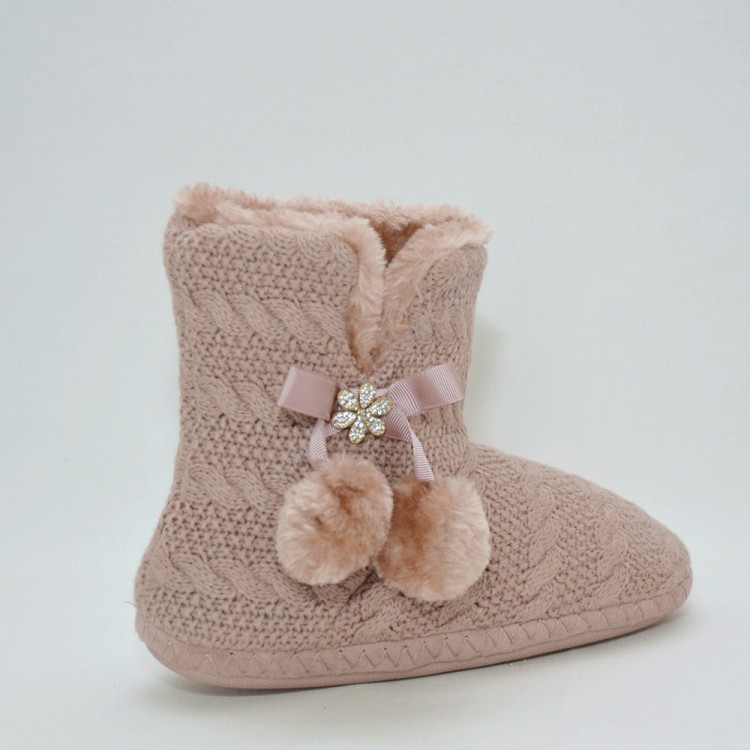 Женские вязаные сапожки L -306 beige, Pattimelo