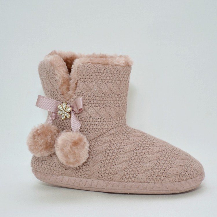Женские вязаные сапожки L -306 beige, Pattimelo