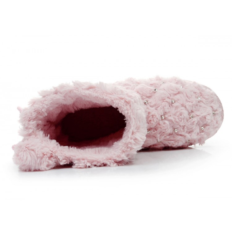 Женские домашние сапожки со стразами L -315 pink, Pattimelo