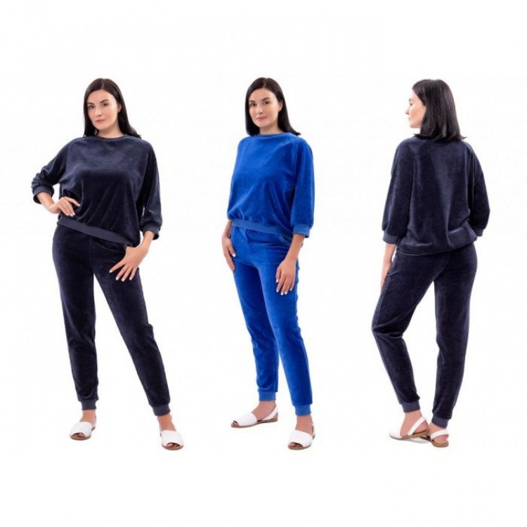 Домашний велюровый костюм PN-FLB01 blue, Primaverina