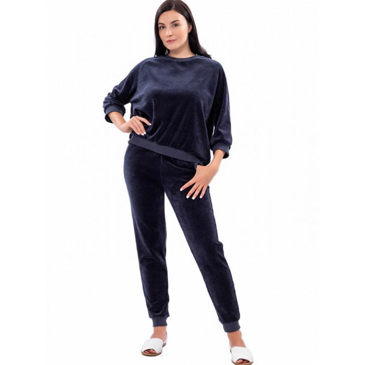Домашний велюровый костюм PN-FLB01 blue, Primaverina
