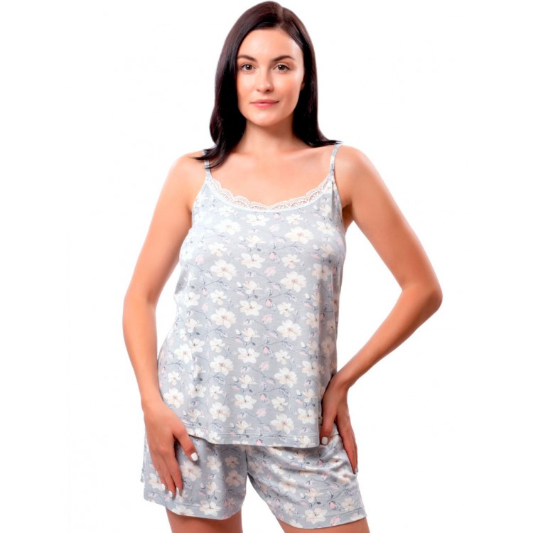 Вискозная пижама женская с шортами PN-LVH116, Primaverina