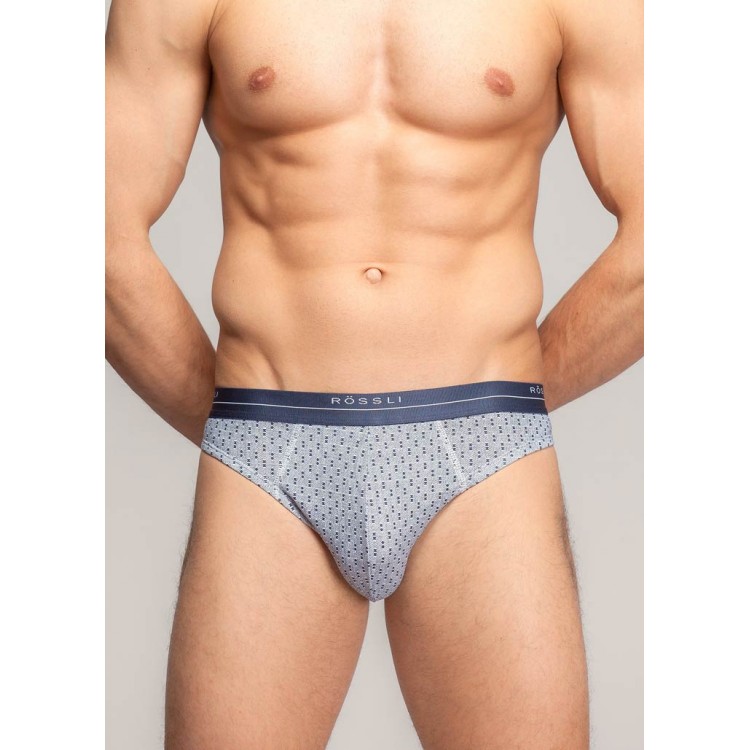 Мужские хлопковые трусы-плавки MSP-037 gray (2 шт.), ROSSLI