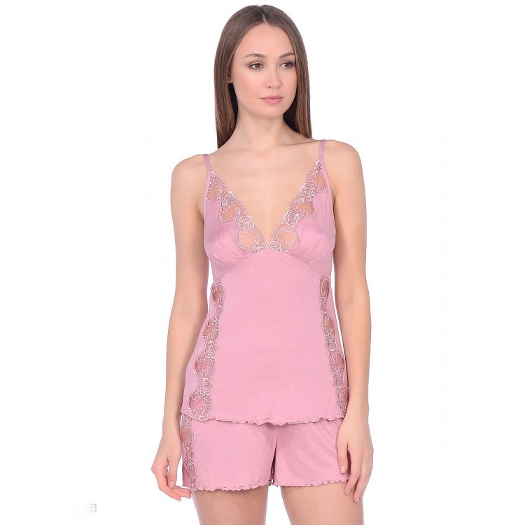 Женская бамбуковая пижама с шортами 210-cowberry, Reina